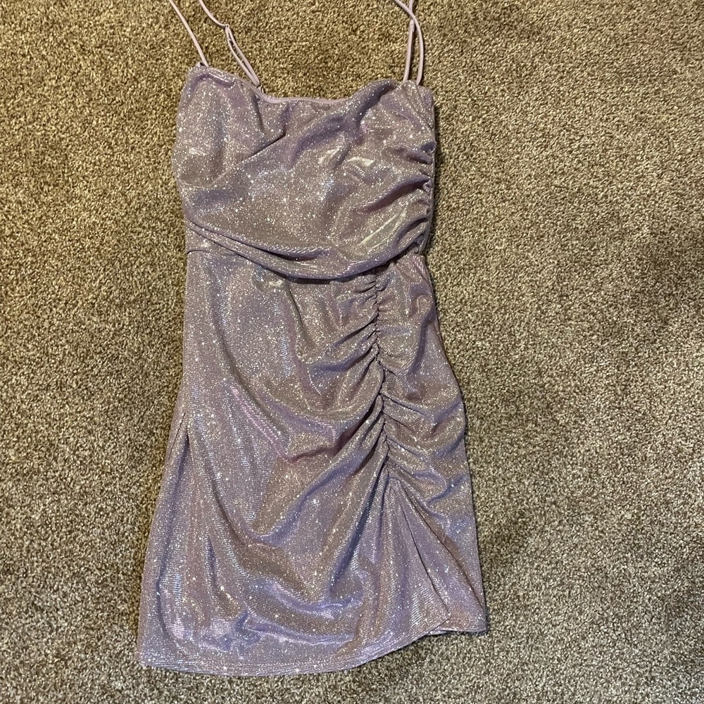 Lucy in the sky lavender glittery dress